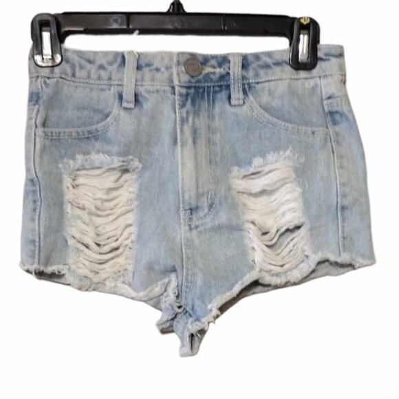 RSQ Maui High Rise Distressed Denim Shorts Size 3 (Juniors)! - Picture 1 of 14